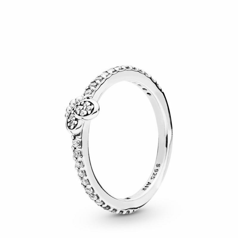 Pandora Bedazzling Butterfly Stackable Ring Ireland - Sterling Silver/Cubic Zirconia - 340581NWK